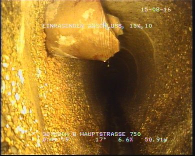 Stadtentwässerung Kanal von innen