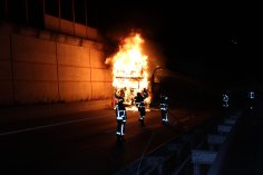 Feuerwehreinsatz wegen LKW Brand bei der B 10