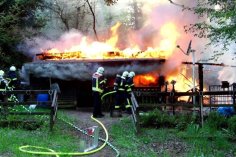 Feuerwehreinsatz wegen Gartenhausbrand 