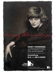 Ausstellungsplakat "Emmy Hennings – Jahrhundertfrau der Avantgarde" im Forum ALTE POST