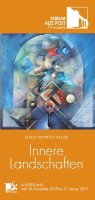 Ausstellungsplakat "Klaus Heinrich Keller: Innere Landschaften" im Forum ALTE POST