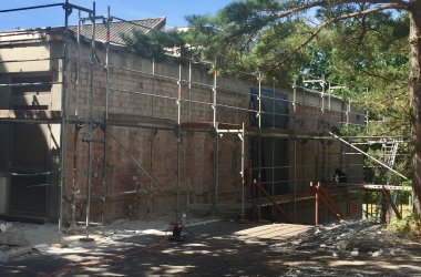 Baustelle Hugo-Ball-Gymnasium Gebäude C Nordseite