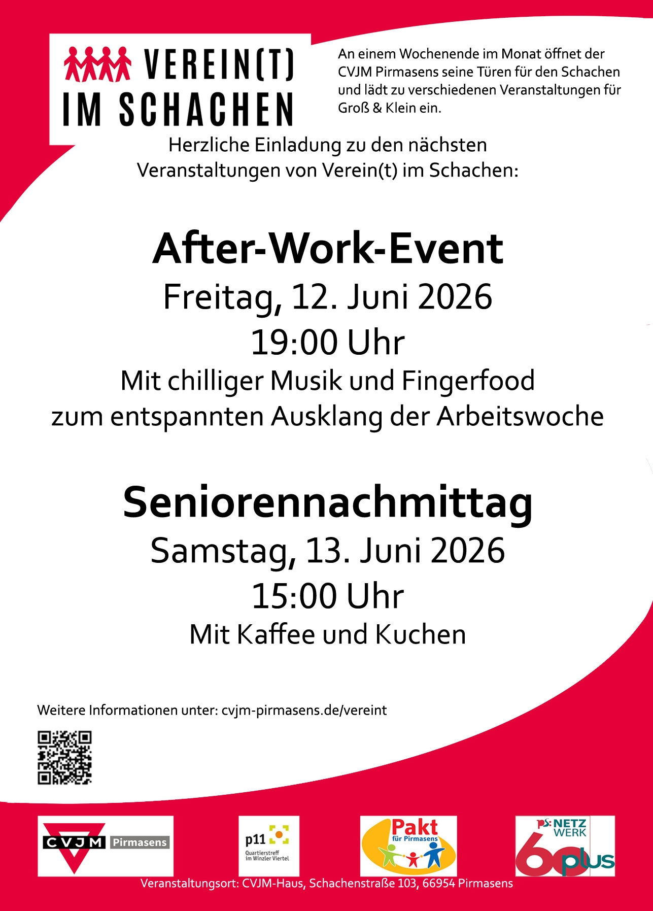 Flyer "Verein(t) im Schachen" Juni 2026