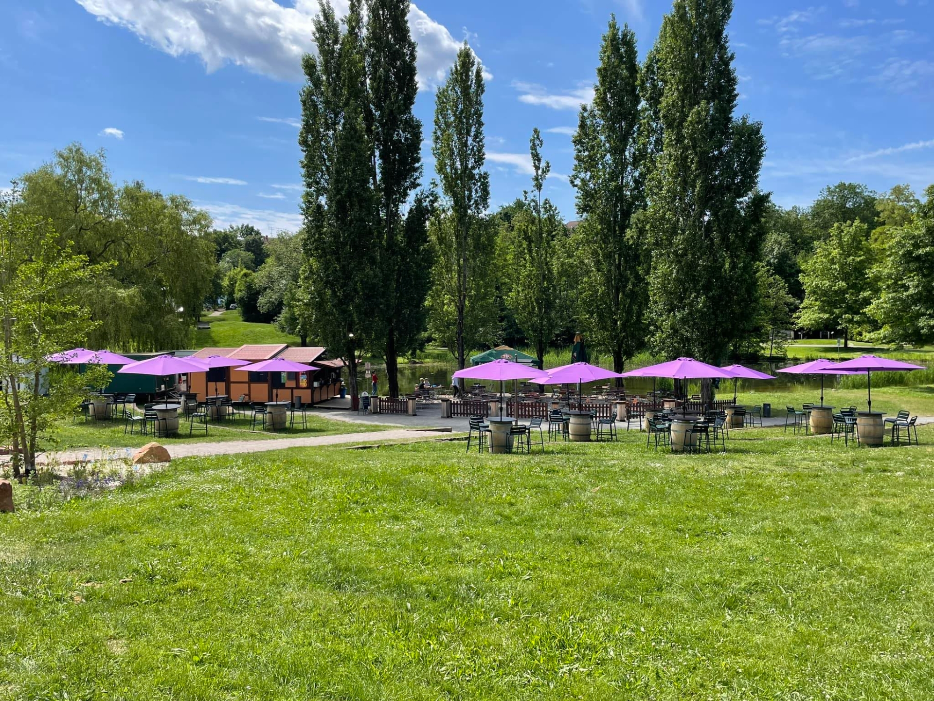Biergarten im Strecktalpark