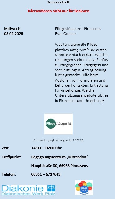 Seniorentreff- Pflegestützpunkt Pirmasens