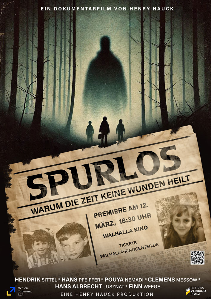 Spurrlos-warum die Zeit keine Wunden heilt Plakat zum Dokumentarfilm ,,Spurrlos-Warum die Zeit keine Wunden heilt