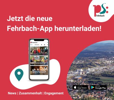 Grafik jetzt die Fehrbach App herunterladen