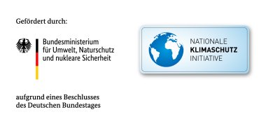 Gefördert durch: Bundesministerium für Umwelt, Naturschutz und nukleare Sicherheit, aufgrund eines Beschlusses des Deutschen Bundestages - Nationale Klimaschutzinitiative