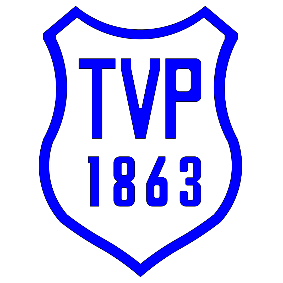 Hellblaues Wappen TVP 1863 - Logo des Turnvereines Pirmasens