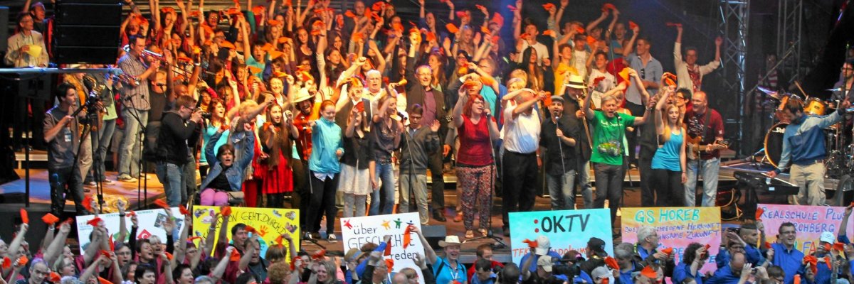 Aufnahme Song für Pirmasens mit großem Publikum