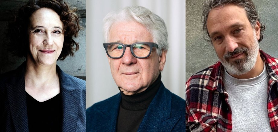 Sportjournalist Marcel Reif (Foto: privat) und Bestseller-Autorin Lucy Fricke (Foto: Gerald von Foris) diskutieren mit Moderator Mladen Gladic (Foto: privat) und dem Publikum im Forum Alte Post über Heimat. Sportjournalist Marcel Reif (Foto: privat) und Bestseller-Autorin Lucy Fricke (Foto: Gerald von Foris) diskutieren mit Moderator Mladen Gladic (Foto: privat) und dem Publikum im Forum Alte Post über Heimat.