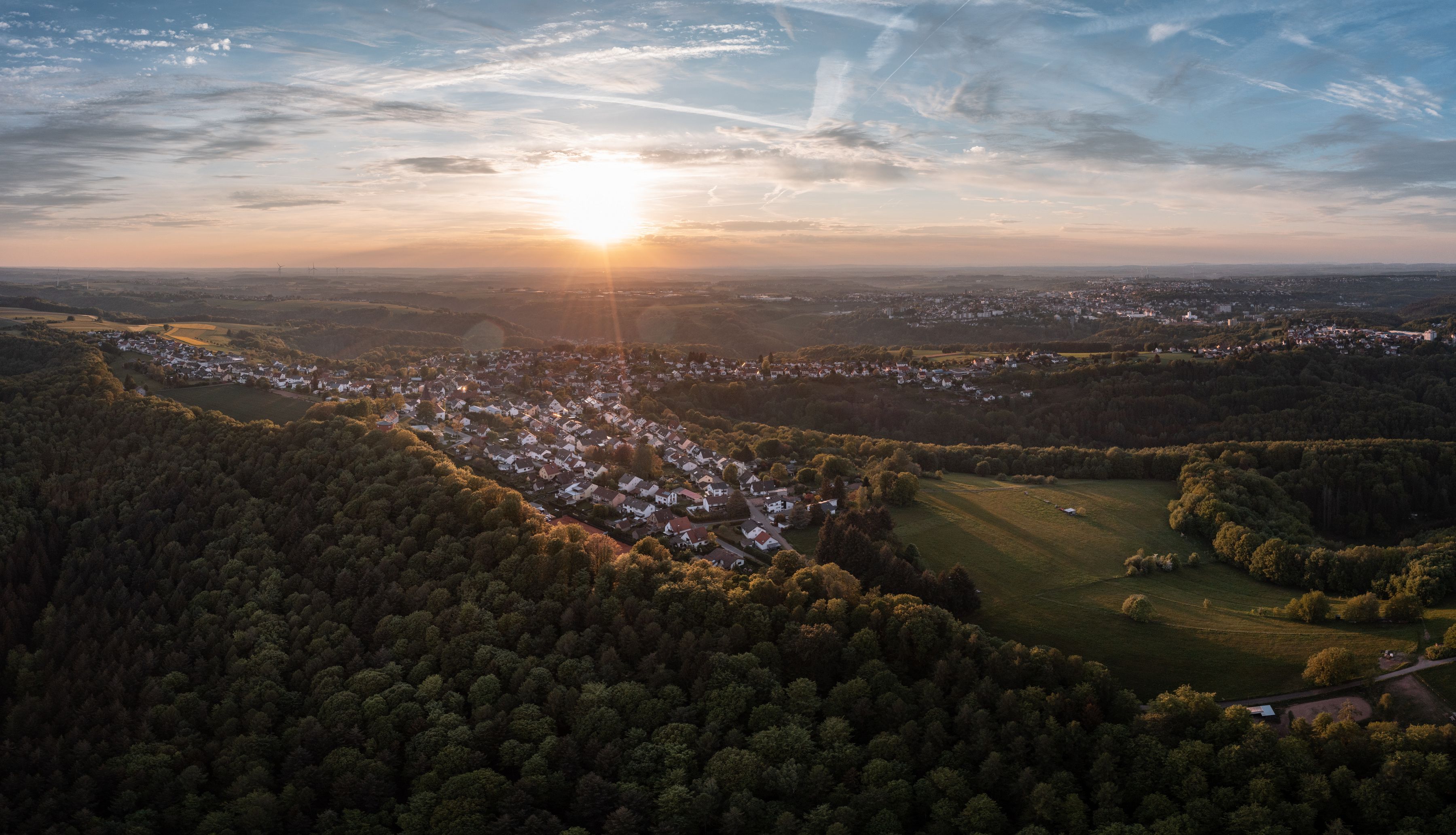 Blick über Pirmasens von Erlenbrunn aus mit der Drohne