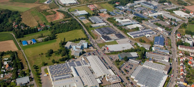 Gewerbegebiet Erlenteich Blickrichtung Stadtauswärts / Winzeln