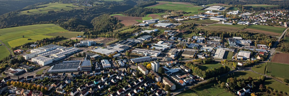 Luftbild von Gewerbegebiet Erlenteich 