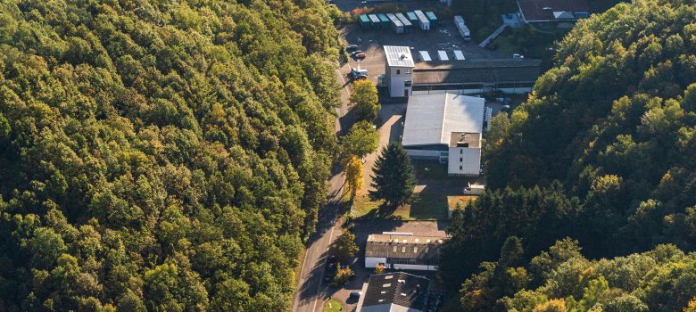 Luftbild des Gewerbegebiets Zeppelinstraße