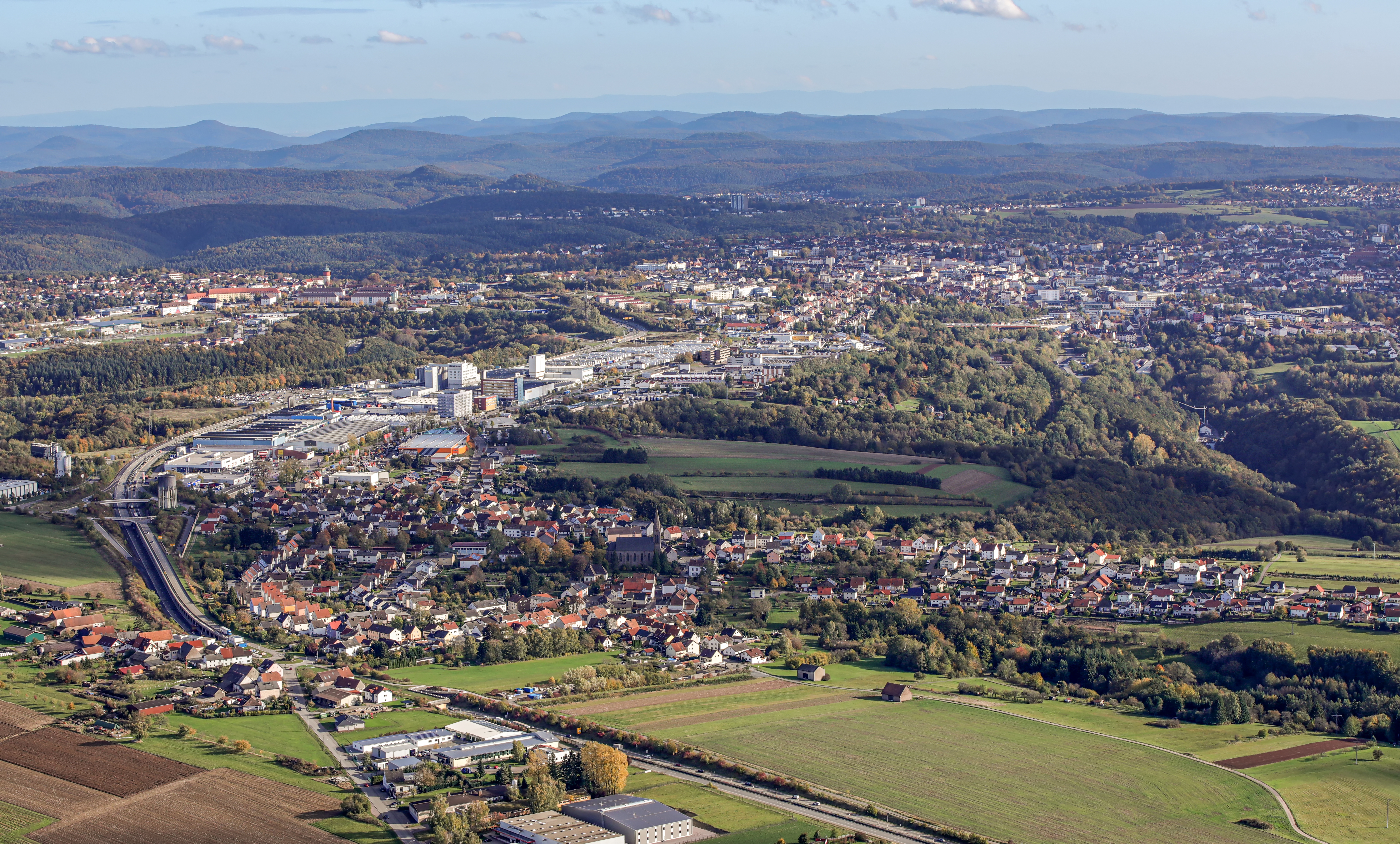 Gewerbegebiet Zweibrücker Straße Blickrichtung Innenstadt