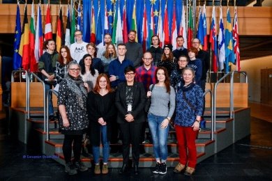 Gruppenfoto im Europaparlament in Straßburg 