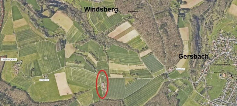 Luftbild/ Lageplan Wirtschaftsweg Windsberg
