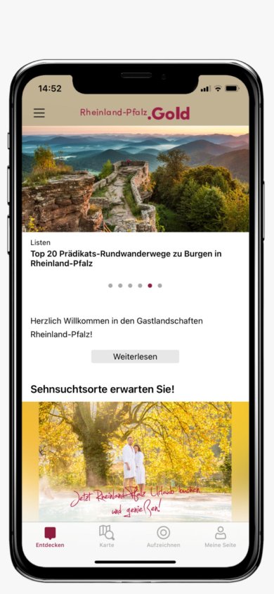 RLP erleben App Smartphone Darstellung 