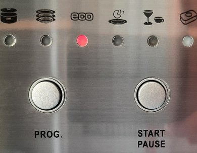 Knöpfe einer Spülmaschine und deren Funktion