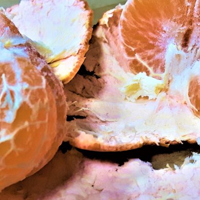 Geschälte Mandarine von Innen