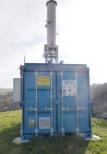 Außenansicht Schwachgas-Behandlungsanlage Deponie Ohmbach