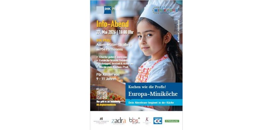Flyer Infoabend Miniköche IHK Pfalz Innovationspreis 2024