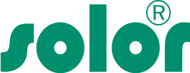 Mintgrünes logo der Firma Solor