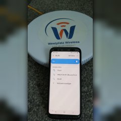 Smartphone beim Zugang auf das WP Wireless